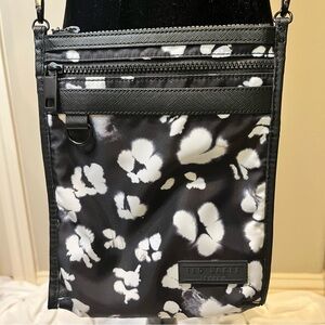 Ted Baker London Shandy Leopard Nylon Crossbody Black White Purse Designer